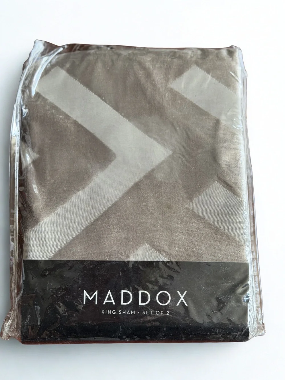 Z Gallerie Maddox King Sham Set of 2 in Gray and Silver